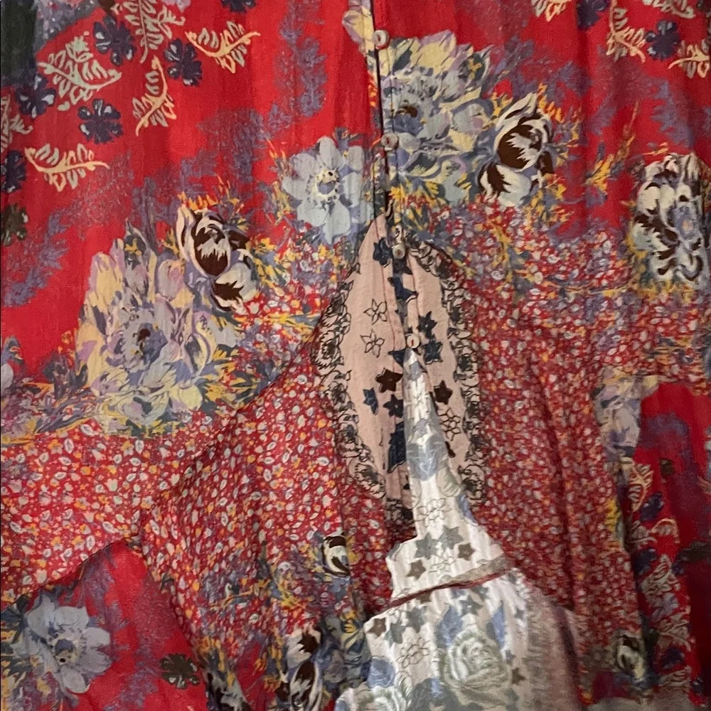 Floral free people Red Maxi Dress - Picture 5 of 5